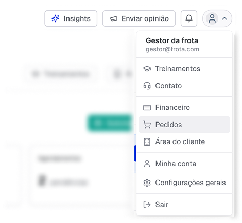 Acesso área do cliente - pedidos