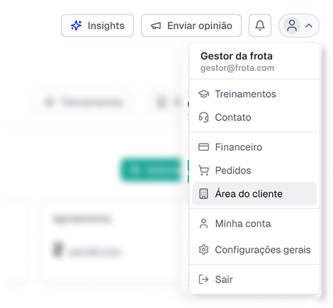 Acesso área do cliente